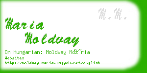 maria moldvay business card